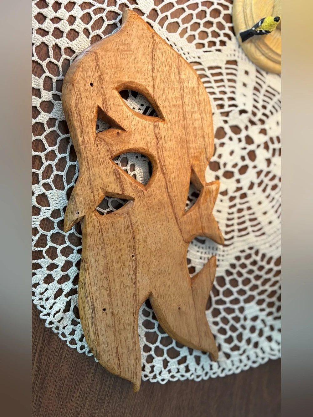 Hand carved Wooden Intertwined Dolphin Coastal Wall Art